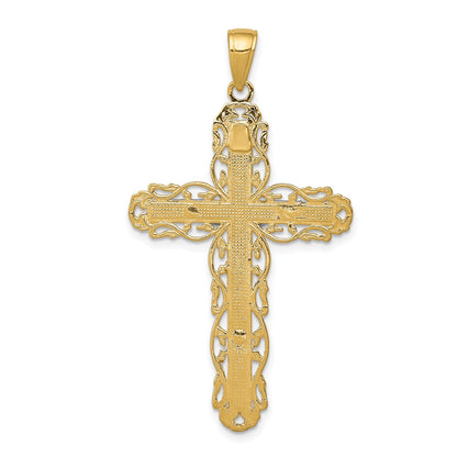 10k Filigree Crucifix Pendant
