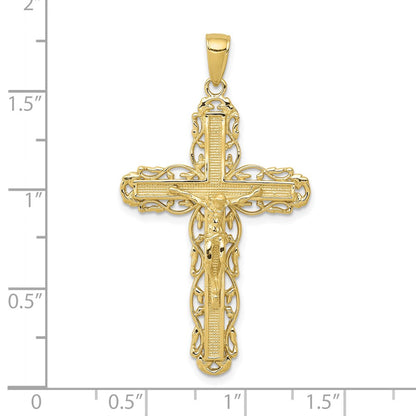 10k Filigree Crucifix Pendant