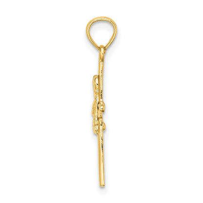 10k Praying Boy on Cross Charm
