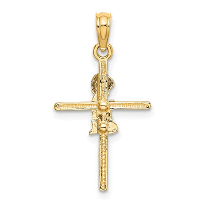 10k Praying Boy on Cross Charm