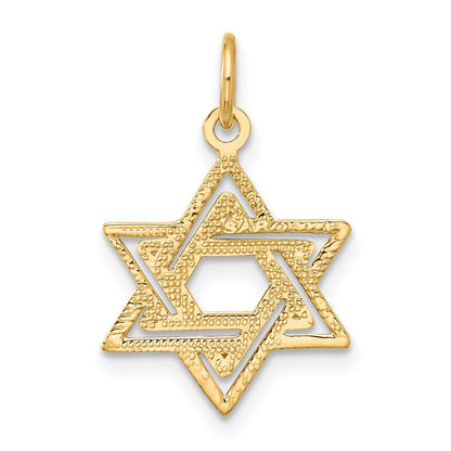 10k Jewish Star of David Charm