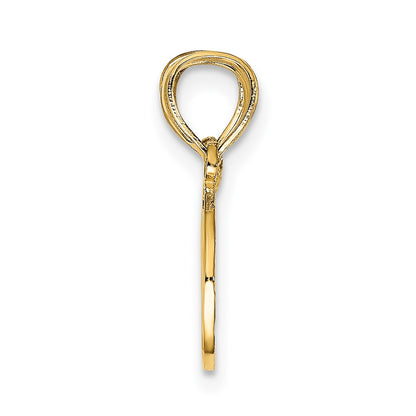 10K Cut-Out BEST FRIEND 2-Piece Break-Apart Pendant