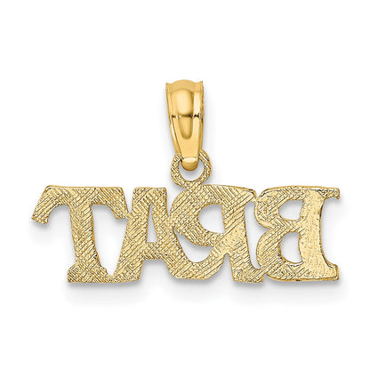10K Polished BRAT Charm