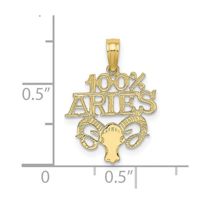10K 100% ARIES Zodiac Charm