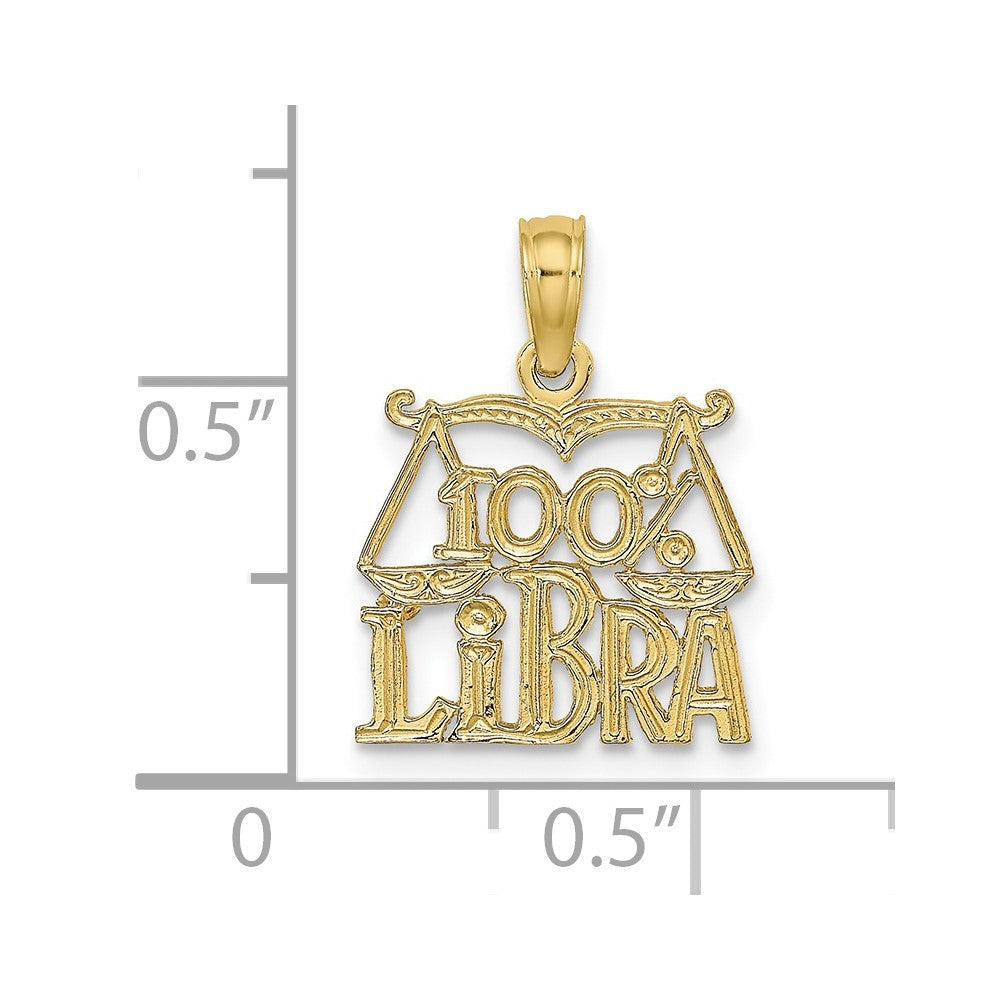 10K 100% LIBRA Zodiac Charm