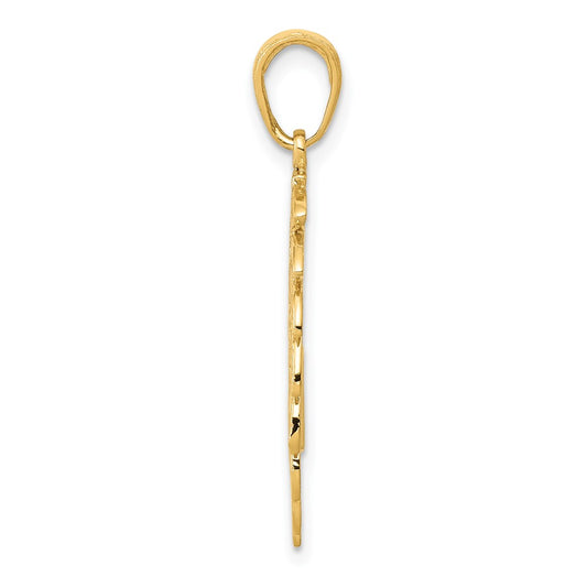 10k Cut-out Headdress Profile Pendant