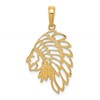 10k Cut-out Headdress Profile Pendant
