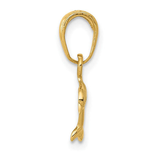 10K Mini Dolphin Pendant