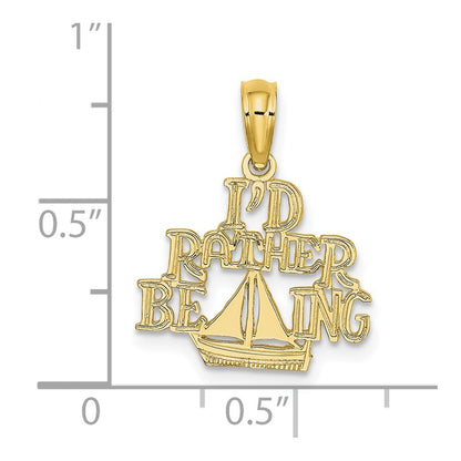 10K I'D RATHER BE SAILING Charm