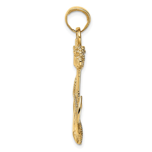 10k Large 2-D Anchor with Rope Pendant
