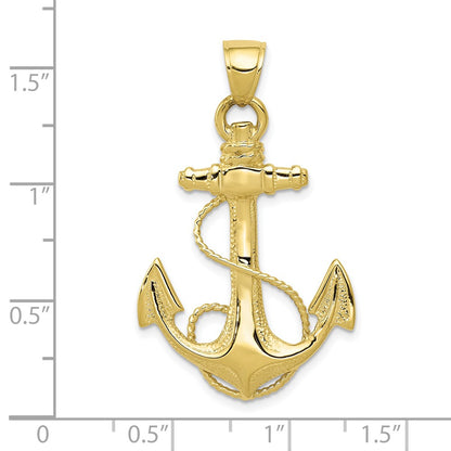10k Large 2-D Anchor with Rope Pendant