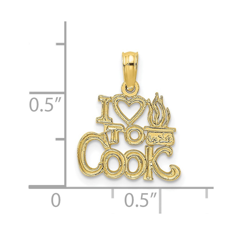 10K I Heart TO COOK Charm