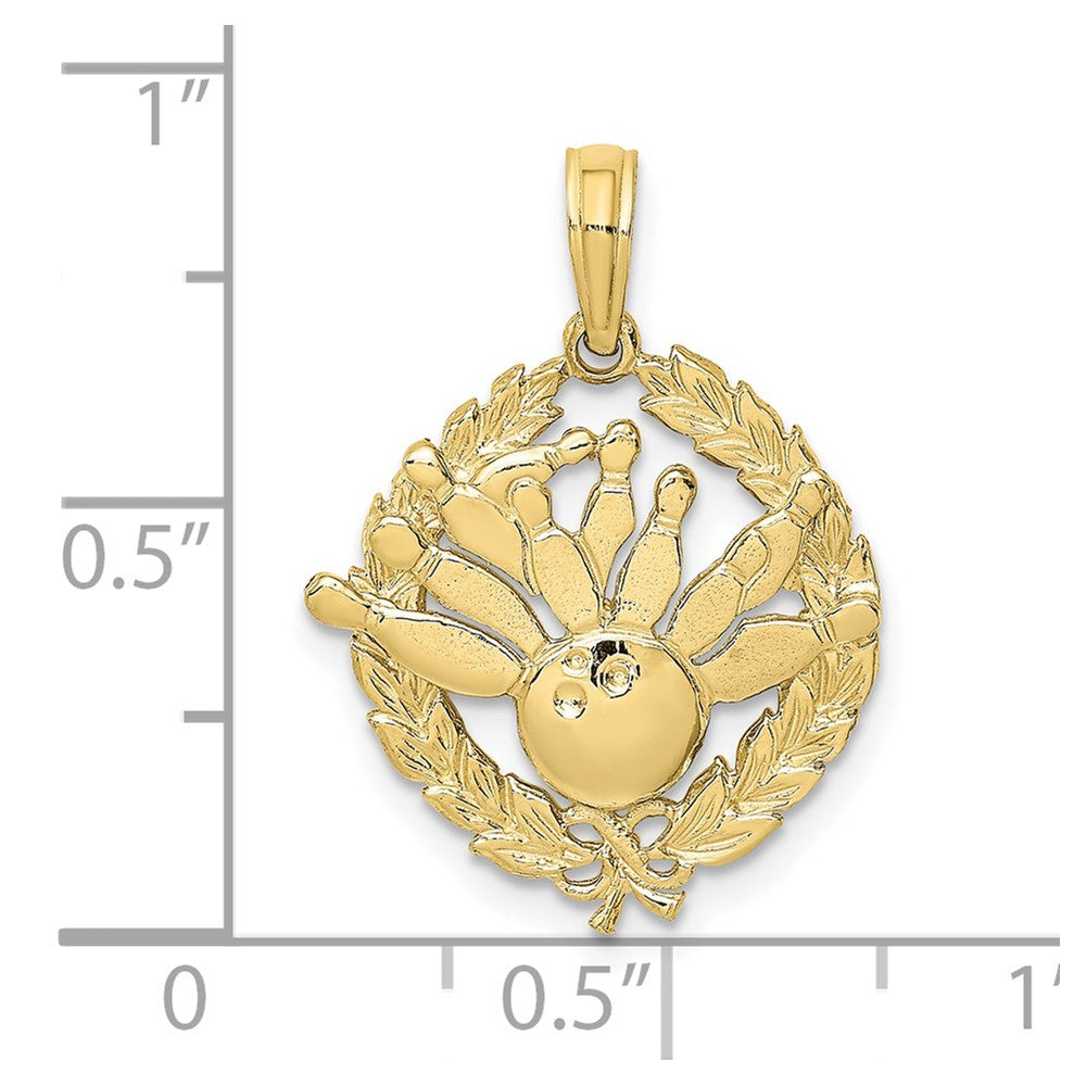 10K Bowling Story in Wreath Charm