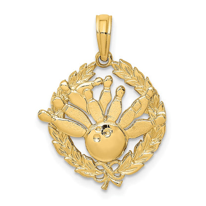 10K Bowling Story in Wreath Charm