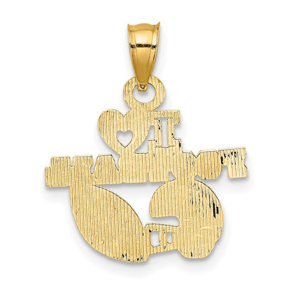 10K I Heart FOOTBALL Charm