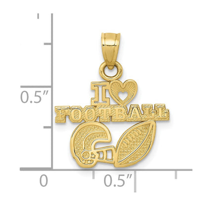 10K I Heart FOOTBALL Charm