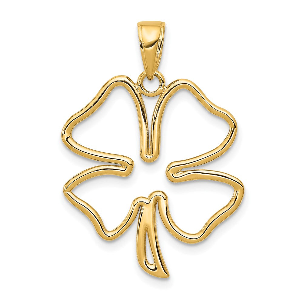 10k 4-Leaf Clover Cut-out Pendant