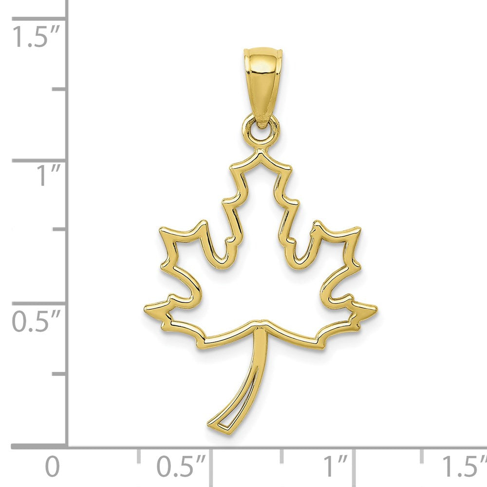 10k Cut-out Maple Leaf Pendant