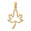10k Cut-out Maple Leaf Pendant