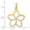 10k Polished Cut Out Flower Pendant