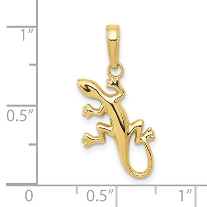 10k Gecko Pendant