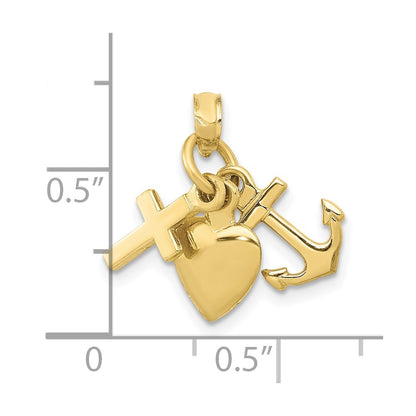 10K Faith / Hope / Charity Charm