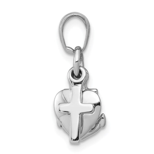 10K White Gold Faith / Hope / Charity Charm
