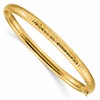 10k 3/16 Fancy Hammered Hinged Bangle Bracelet