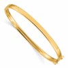 10k 4mm Polished Flat Hinged Bangle Bracelet