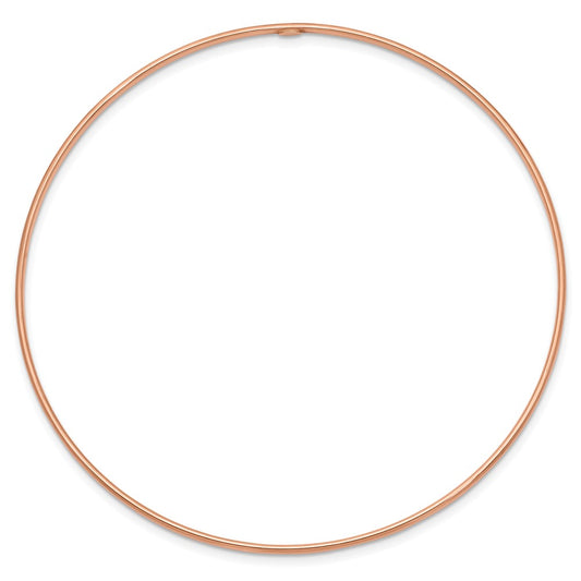 10k Rose Gold 1.5mm Polished Slip-on Bangle Bracelet