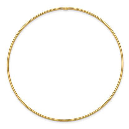 10k 1.5mm Diamond-Cut Slip-on Bangle Bracelet