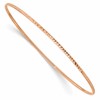 10k 1.5mm Rose Gold Diamond-Cut Slip-on Bangle Bracelet