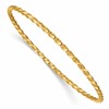 10k 2.50mm Twisted Slip-on Bangle Bracelet
