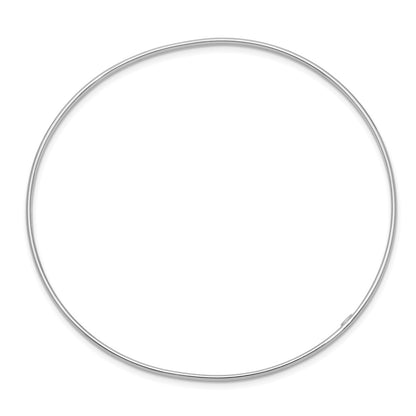 10k White Gold 1.5mm Polished Slip-on Bangle Bracelet