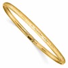 10k 4mm Textured Flexible Bangle Bracelet
