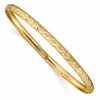 10k 4.45mm Hexagonal Design Diamond-cut Flexible Bangle Bracelet