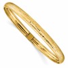 10k 6.15mm Textured Flexible Bangle Bracelet
