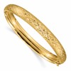 10k 5/16 Diamond-cut Fancy 8.75mm Hinged Bangle Bracelet