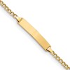 10k Polished Semi-Solid Chain/Solid Plate Cuban Link 23x4mm Plate 7 inch ID Bracelet