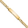 10k Polished Semi-Solid Chain/Solid Plate Cuban Link 23.5x4.5mm Plate 6 inch Baby/Child ID Bracelet