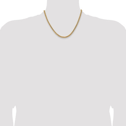10K 4.3mm Solid Miami Cuban Chain