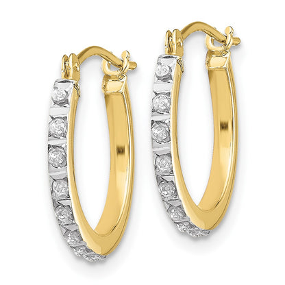 10k Diamond Fascination Hoop Earrings