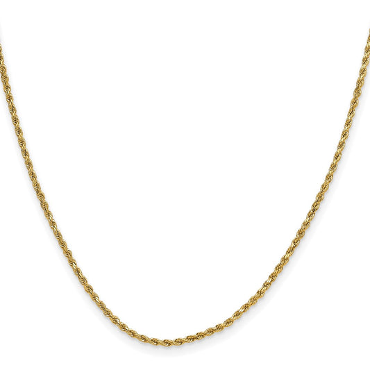 10k 2.0mm Semi-solid D/C Rope Chain