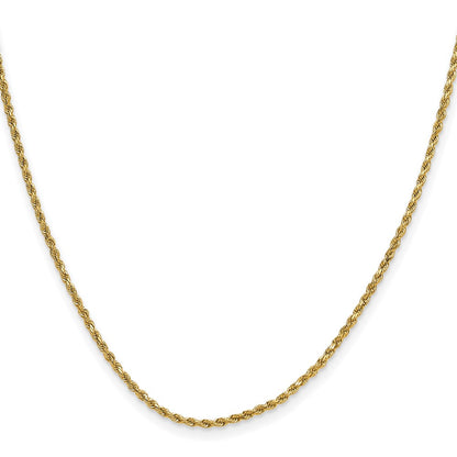 10k 2.0mm Semi-solid D/C Rope Chain