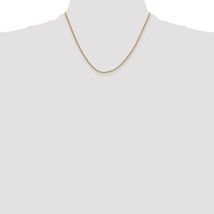 10k 2.0mm Semi-solid D/C Rope Chain