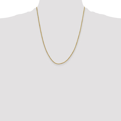 10k 2.0mm Semi-solid D/C Rope Chain