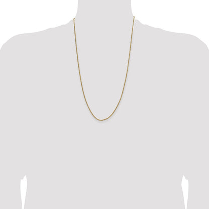 10k 2.0mm Semi-solid D/C Rope Chain