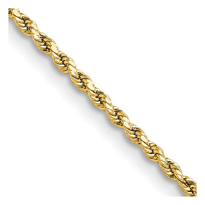 10k 2.0mm Semi-solid D/C Rope Chain