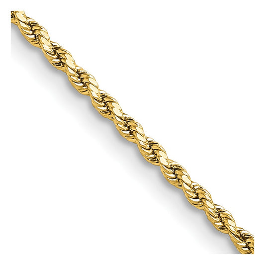 10k 2.0mm Semi-solid D/C Rope Chain