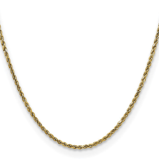 10k 2.25mm Semi-solid D/C Rope Chain